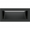 LUFT/9/20 Rovný - Neprůhledný podlouhý ventilační otvor 200 x 102 x 90 mm - Černá