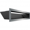 LUFT/9/40 Rovný - Neprůhledný podlouhý ventilační otvor 400 x 222 x 90 mm - Nerezová