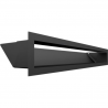 LUFT/9/60 Rovný - Neprůhledný podlouhý ventilační otvor 600 x 342 x 90 mm - Černá