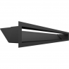 LUFT/9/80 Rovný - Neprůhledný podlouhý ventilační otvor 800 x 462 x 90 mm - Černá