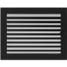KRATKI ventilační krbová mřížka 22x30 černá se žaluzií