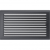 KRATKI ventilační krbová mřížka 22x37 grafitová se žaluzií