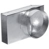 Přechodka – kanál / ohebné potrubí (150 mm x 50 mm, Ø100 mm)