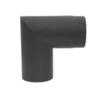 Kouřovod koleno 90° ostré s čistícím otvorem Ø180 mm (karl)