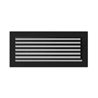 KRATKI ventilační krbová mřížka 17x37 černá se žaluzií