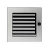 KRATKI ventilační krbová mřížka 17x17 nerezová se žaluzií