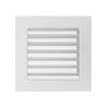 KRATKI ventilační krbová mřížka 17x17 bílá se žaluzií