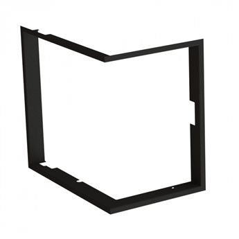 Zazdívací rámeček 1x90° hloubka 60mm, černý BeF Therm (V) 6 CP/CL