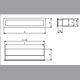 Ventilační otvor s montážním rámem - Nerez - 900 x 70 mm